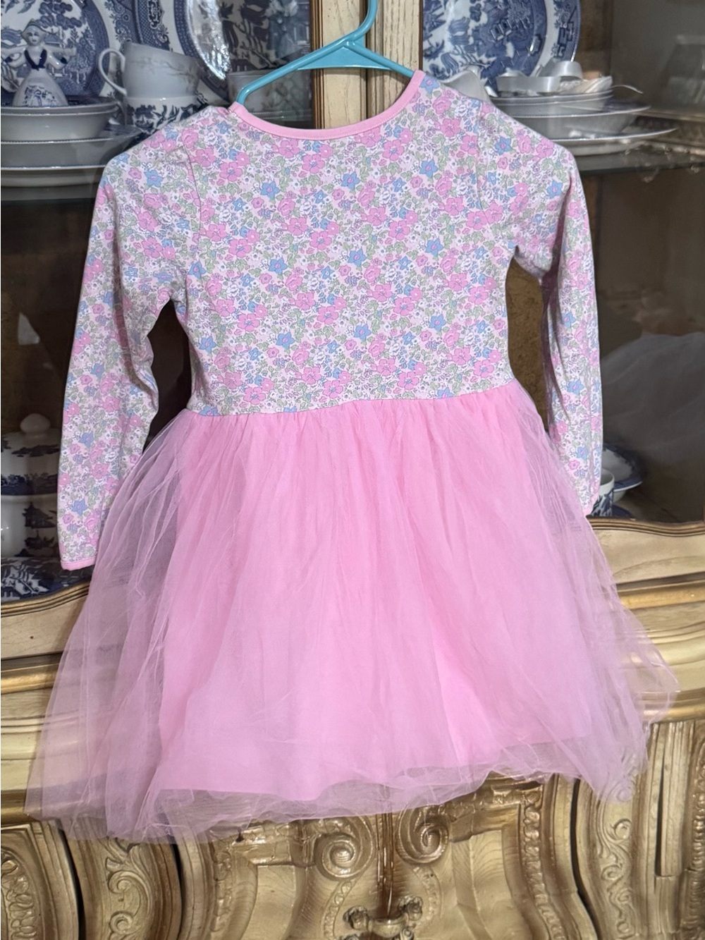 Shrimp & Grits Kids Blushing Blooms tutu tulle dress Girls size 7-8